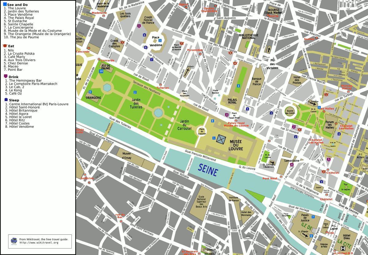 Kort af 1 hverfis París