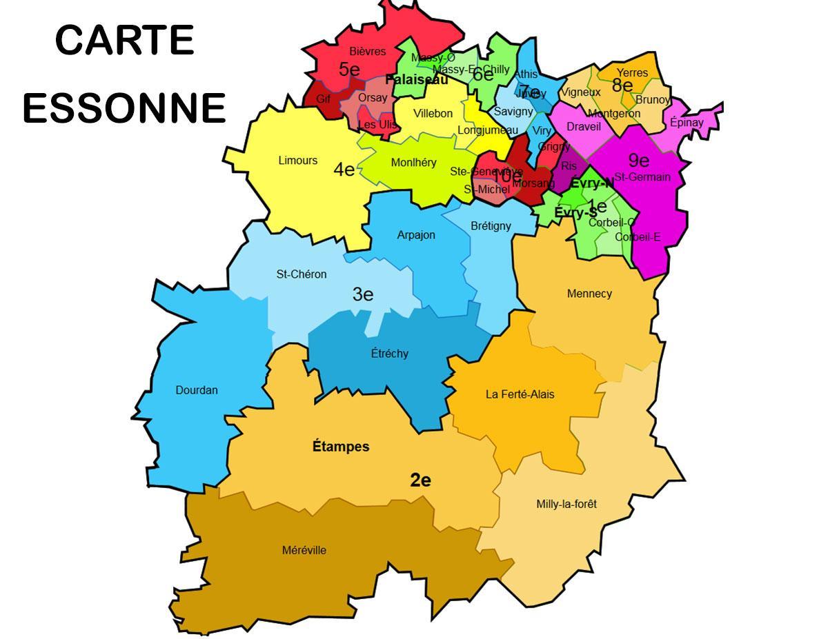Kort af Essonne