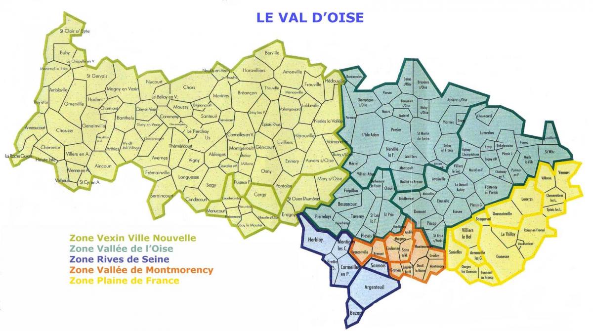 Kort af Val-d ' oise