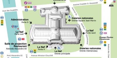 Kort af Grand Palais