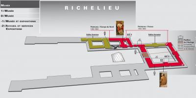 Kort af Louvre-Safnið 2 Stig