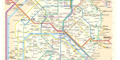 Kort af París metro