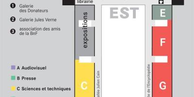 Kort af Bibliothèque sögu de France - 1. hæð