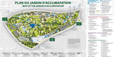 Kort af Jardin d'Acclimatation
