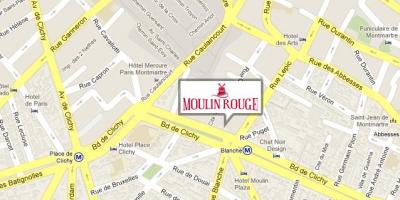 Kort af Moulin rouge
